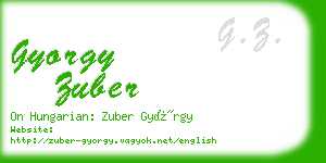 gyorgy zuber business card